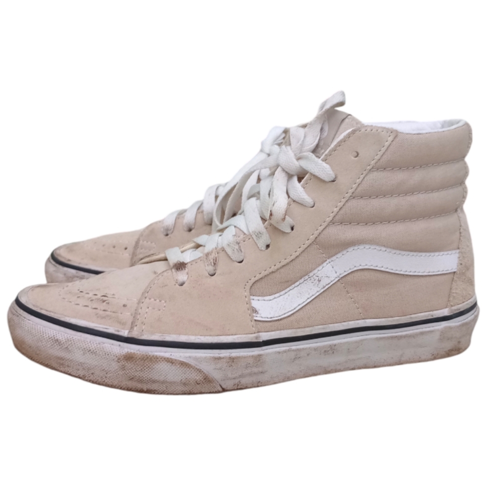 Vans High Top Skateboard Sneaker Shoe Cream